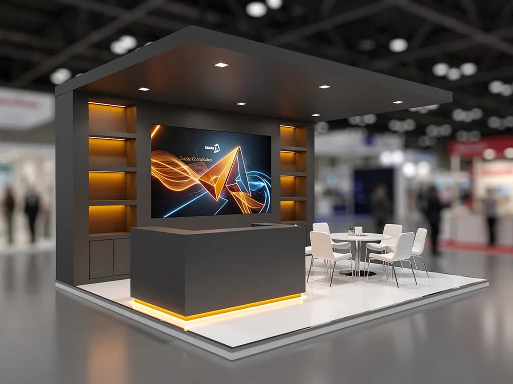 TensionMax 10x20 Inline Modular Exhibit with Backlit SEG