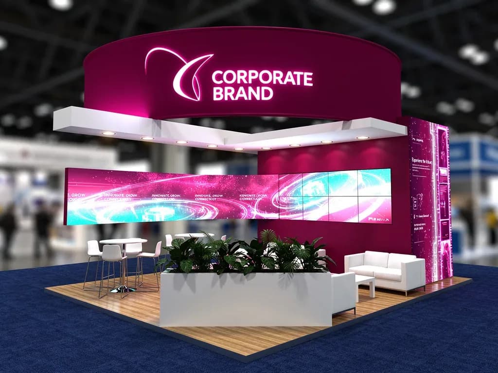 Ascend 20x30 Island Exhibit with Integrated Brand Storytelling