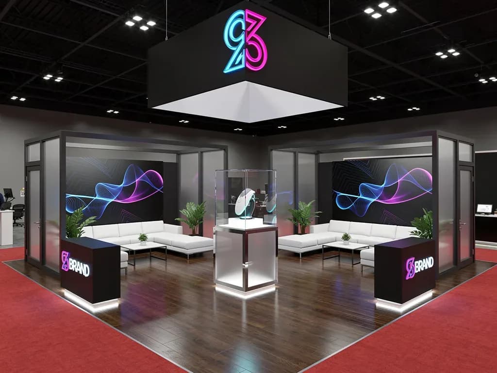 Apex 20x40 Modular Island Exhibit with Integrated Branding