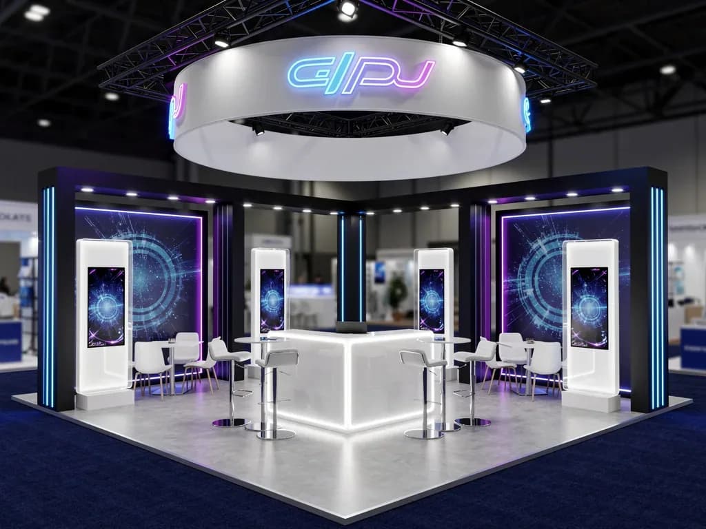 Apex 30x30 Grand Island Exhibit with Integrated Brand Pavilion