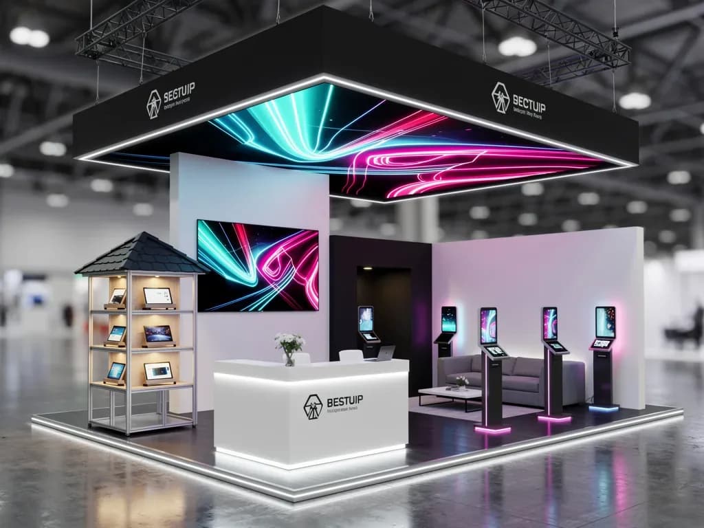 Ironridge 30x40 Grand Island Exhibit with Integrated Brand Pavilion