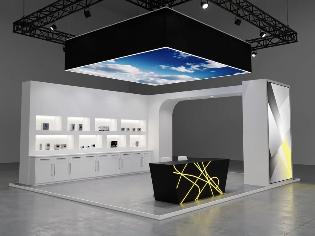 IronRidge 30x40 Grand Island Exhibit with Integrated Brand Pavilion