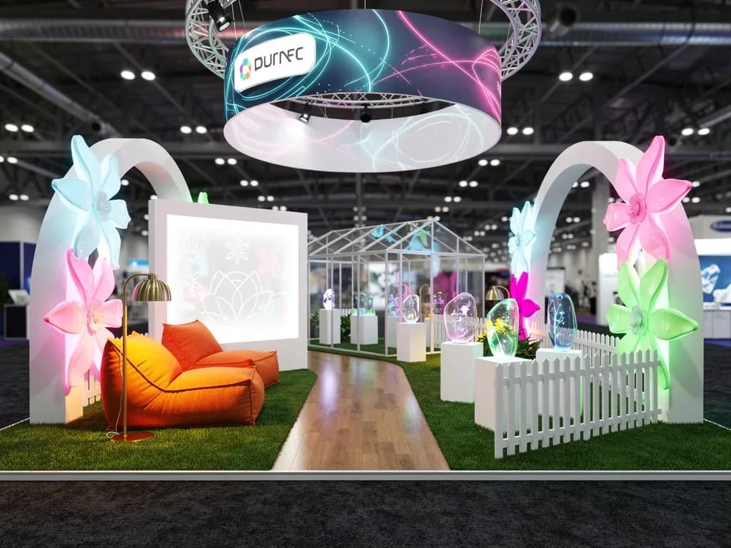 Zenith 40x40 Grand Island Exhibit with Integrated Brand Pavilions